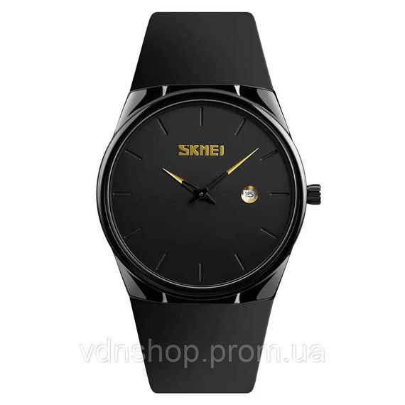 Часы мужские очень стильные SKMEI 1509BK, Стильные статусные наручные часы стрелочные AT-99 | Зображення 3