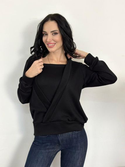 Женская красивая ангоровая кофта GF04168 цвет черный, размер 50/52 | Зображення 1