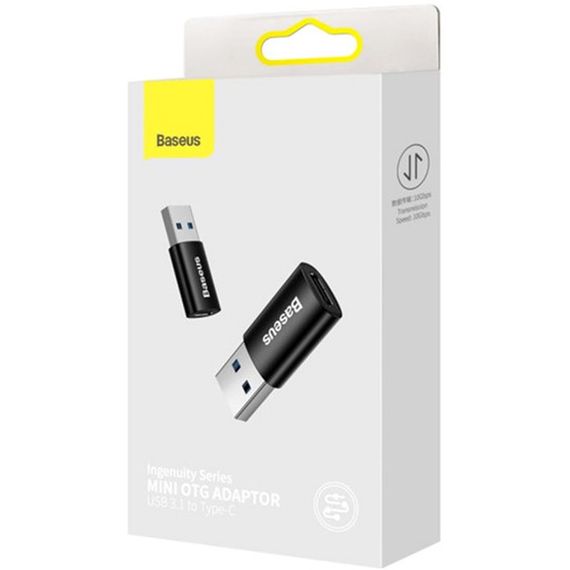 Перехідник Baseus Ingenuity Series Mini USB 3.1 to Type-C (ZJJQ000101) Black | Зображення 2