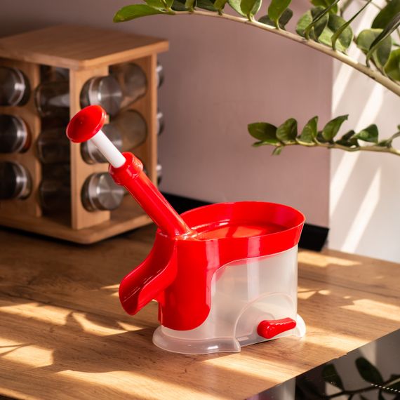 Видавлювач кісточок для вишні, черешні 20×12×25 (см) з контейнером, сепаратор, виймач вишневих кісточок HP-8-68 | Зображення 7