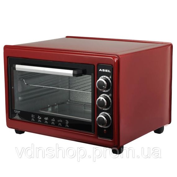 Електричні печі для кафе ASEL AF-33-23 1300 Вт 33 Л, Електропіч з духовкою настільна ZJ-78 | Зображення 2