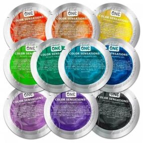 Презервативы One Color Sensation набор разных цветов, 5 шт Sex Aura