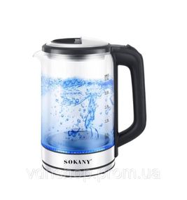 Чайник электрический Sokany SK-09013 2.5 литра прозрачный