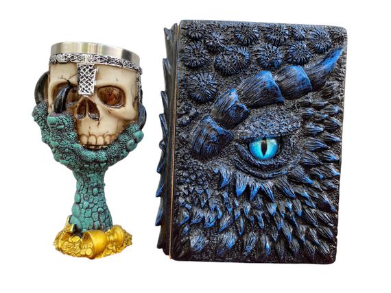 Подарунковий набір Келих 3D Лапа Дракона та Блокнот 3D «Книга тіней і Глубін»