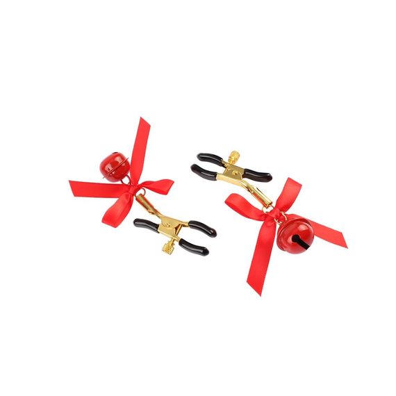 Набір затискачів на соски з дзвіночками Senuelo Chisa, червоний, 2 пари | Зображення 4