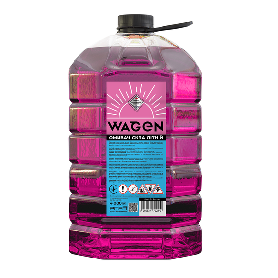 Омивач скла літній з ароматом бабл-гам, Wagen 4,5л