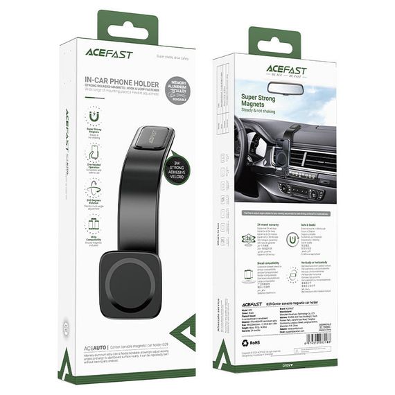 Автотримач Acefast D29 magnetic Black | Зображення 1