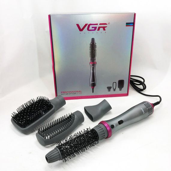 Професійний стайлер для укладання волосся 4в1 VGR V-408 700 Вт, Функціональний професійний фен | Зображення 7
