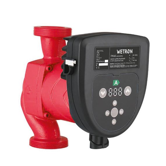 Циркуляційний насос енергозберігаючий Wetron LPS32-8BP/180 50-130Вт Hmax 8м Qmax 130л/хв Ø2″ 180мм + гайки Ø1¼″ (774364)