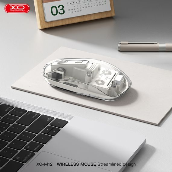 Миша XO M12 Bluetooth wireless transparent White | Зображення 5