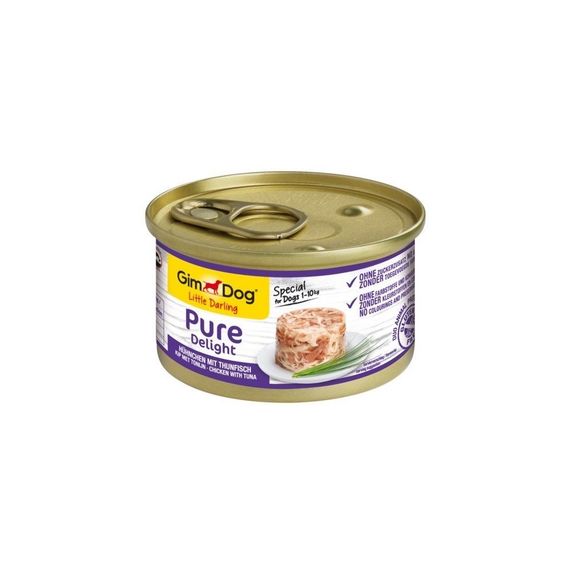 Вологий корм з куркою та тунцем для собак GimDog Little Darling Pure Delight, 85 гр | Зображення 1