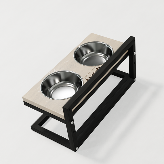 Миски на регульованій підставці для маленьких собак Hollky Flex S (2 × 0.450 л) FS-422523-BLWH | Зображення 4