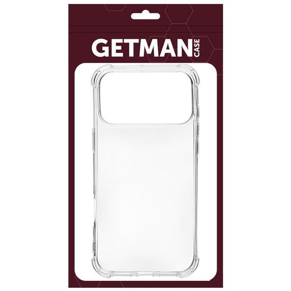 TPU чохол GETMAN Ease logo посилені кути для Apple iPhone 17 Pro (6.3") Безбарвний (прозорий) | Зображення 7