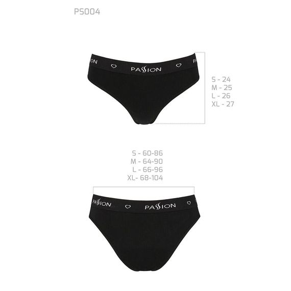 Трусики-сліпи з бавовни та еластаном Passion PS004 PANTIES black, size S | Зображення 5