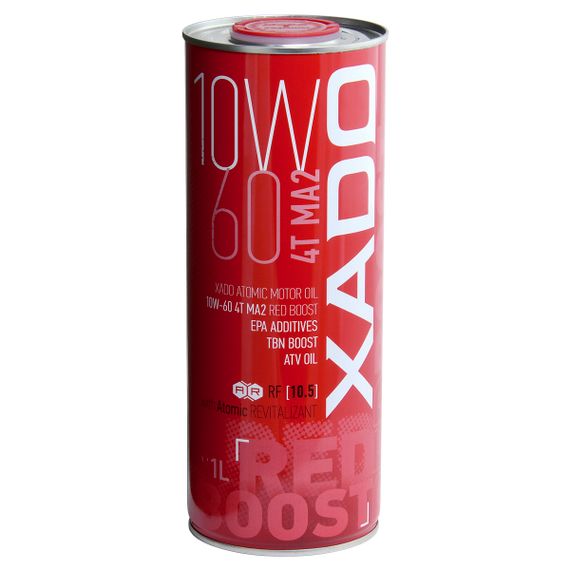 Синтетична олива XADO Atomic Oil 4T MA2 RED BOOST 10W-60  1л