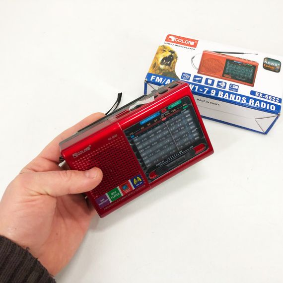 Портативная колонка радио MP3 USB Golon RX-6622. Цвет: красный | Зображення 2