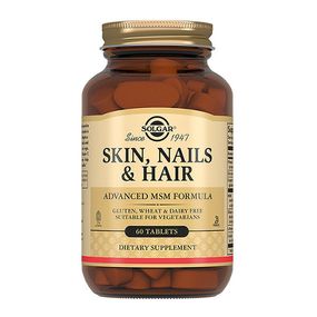 Комплекс для кожи, волос, ногтей Solgar Skin, Nails & Hair, Advanced MSM Formula 60 Tabs