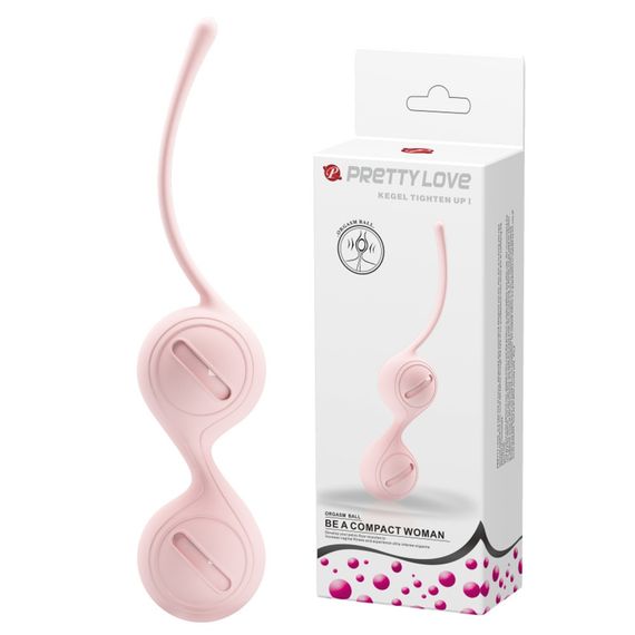 Вагінальні кульки Pretty Love Kegel Tighten, рожеві, 16,3 × 3,3 см Sex Aura | Зображення 1
