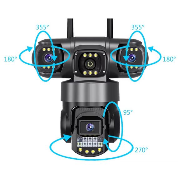 Камера на 3 лінзи з 4G зв'язком v380 V380 (46374-10053_1357) | Зображення 3