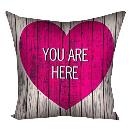 Подушка габардинова з принтом You are here 30x30 см (3P_LP297)