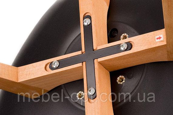 Стул Sedia black-grey DSM Eames Style, черное пластикое сиденье с мягкой подушкой и деревянные буковые ножки | Зображення 7