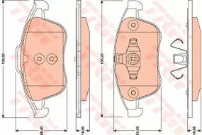 Гальмівні колодки дискові RENAULT Clio/Grand Scenic/Laguna/Megane/Scenic F 09, TRW (GDB1808)