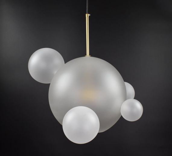 Люстра світлодіодна підвісна LED світильник для квартири на стелю лед 26700 Бронза 50-180х51х51 см. | Зображення 3