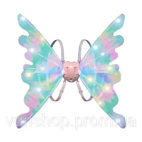 Светодиодные крылья феи-бабочки, двигающиеся с подсветкой и мелодиями на ремешках для девочки Wings of Fairy 848