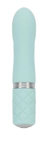 Роскошный вибратор PILLOW TALK - Flirty Teal с кристаллом Сваровски, гибкая головка sexstyle