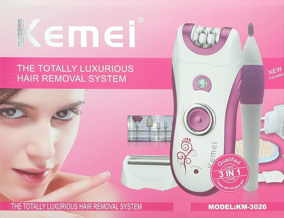 Многофункциональный электрический эпилятор Kemei KM-3066 ∙ Эпилятор 6 в 1 Kemei KM-3066 для бритья | Зображення 4