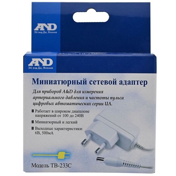 Оригинальный сетевой адаптер для тонометров AND TB-233C | Зображення 2