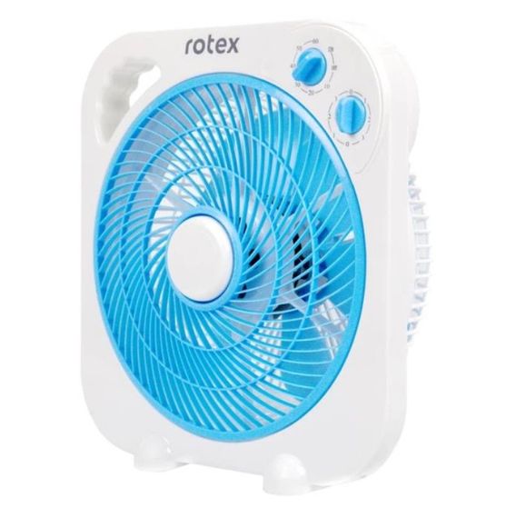Вентилятор Rotex RAT14-E компактный настольный 3 режима работы 3 скорости таймер 25 Вт Белый с голубым | Зображення 1
