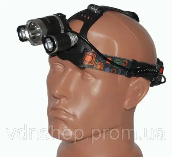 Потужний налобний світлодіодний ліхтарик 3 в 1 RJ-3000, налобний ліхтар, світлодіодний ліхтар | Зображення 4