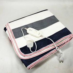 Электропростынь 150х120 см теплая электро простыня одеяло с подогревом полоска