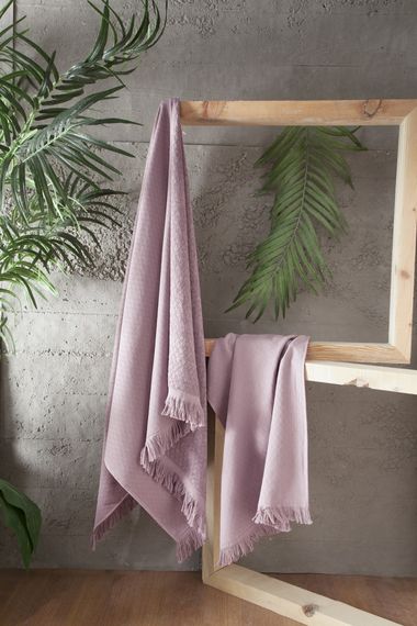 Набор полотенец First Choice Jacquard Peshtery Set 2 шт, Kaia Пудровый