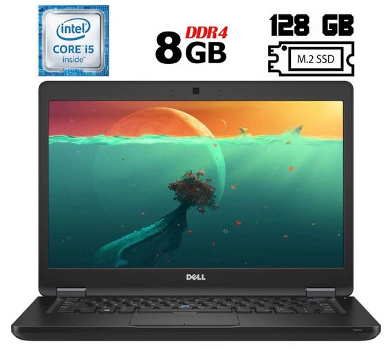 Ноутбук Б-класс Dell Latitude 5480 / 14" (1366x768) TN / Intel Core i5-6300U (2 (4) ядра по 2.4 - 3.0 GHz) / 8 GB DDR4 / 128 GB SSD M.2 / Intel HD Graphics 520 / WebCam / USB 3.1 / HDMI / Windows 10 б/у
