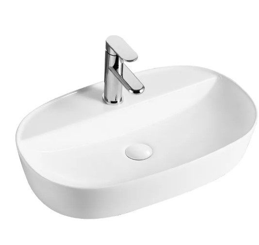 Раковина накладна Mixxus Premium ELLIPSE-0204 з отвором під змішувач (MP6679)