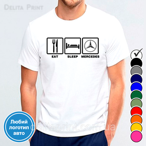 Футболка с принтом авто "Eat. Sleep. Avto."