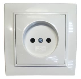 Розетка внутренней установки 1-я б/з белая IP20 Malta Ny95000956