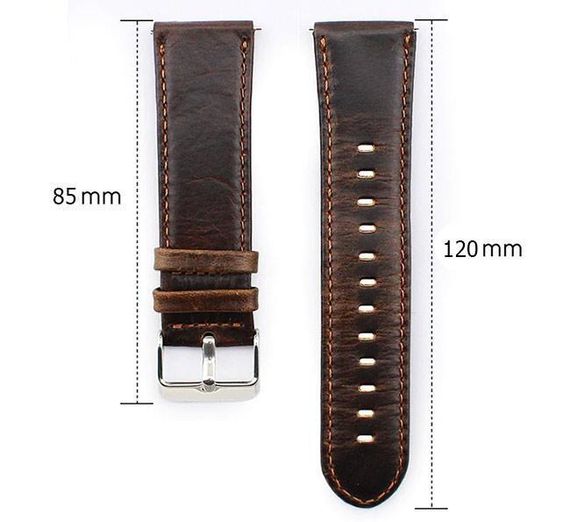 Кожаный ремешок Primo для часов Garmin Vivoactive 3 / Vivomove HR / Forerunner 245/645 - Dark Brown | Зображення 2
