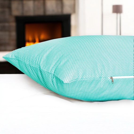 Подушка Дакімакура з наволочкою 40х140 см IDEIA NORDIC COMFORT+ антиалергенна біла горошок м'ята (8-35551*001) | Зображення 1