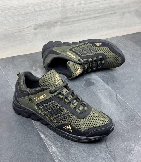 Літні кросівки Adidas сітка колір олива | Зображення 5