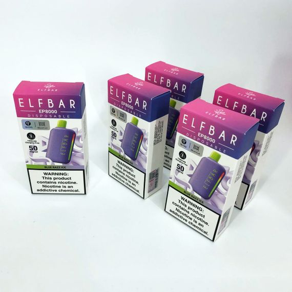 Elf Bar EP8000 смак Синя Малина Лимонад (Blue Razz Ice) (ws52187-2) | Зображення 2
