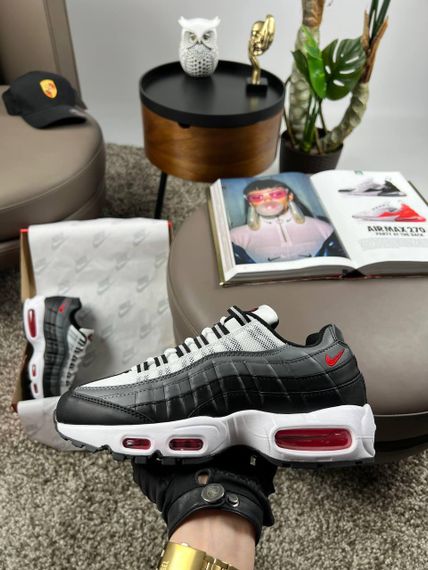Чоловічі кросівки Air Max 95 Black Grey Red весна / літо / осінь A3863 44 28 см | Зображення 9