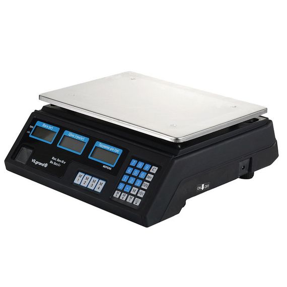 Весы торговые ViLgrand VES-6V-40 40 кг с калькулятором XL-251 и аккумулятором