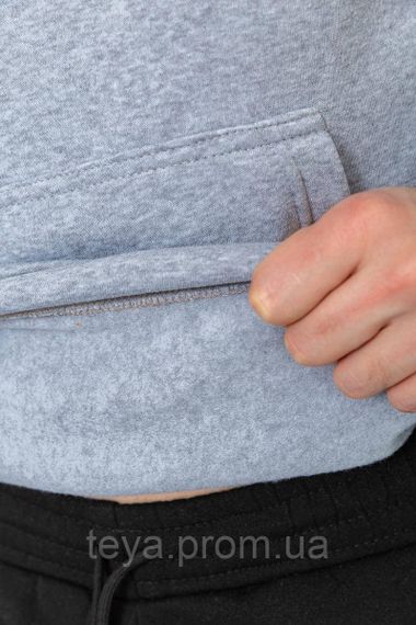 Худі чоловіче на флісі з капюшоном, колір світло-сірий, розмір XXL FA_008409 | Зображення 5