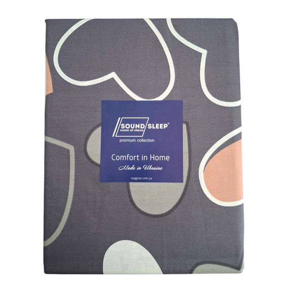 Комплект постельного белья SoundSleep Loretta бязь Евро 200х220 см серый (2800004737937) | Зображення 1