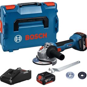 Шлифовальная машина Bosch GWS 18V-8 125мм, 18В, 2x5Ah, 0-11000об/мин, 1.7кг, кейс (0.601.9N9.003)