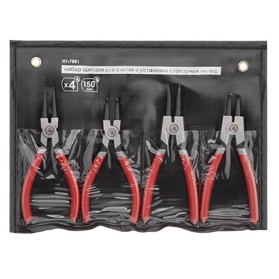 Набiр щипців для стопорних кілець INTERTOOL HT-7001