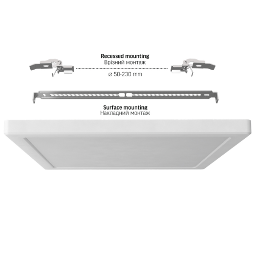 LED Світильник 24W квадратний білий VL-DL6S-24CW Videx | Зображення 1